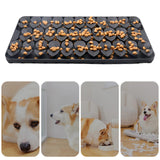 Maxbell Dog Lick Pad Wet Food Lick Pad Puppy Playing Interactive Toy Dog Licking Mat M Size Gray