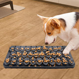 Maxbell Dog Lick Pad Wet Food Lick Pad Puppy Playing Interactive Toy Dog Licking Mat M Size Gray