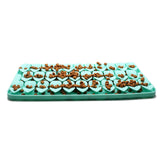 Maxbell Dog Lick Pad Wet Food Lick Pad Puppy Playing Interactive Toy Dog Licking Mat M Size Light Green