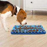 Maxbell Dog Lick Pad Wet Food Lick Pad Puppy Playing Interactive Toy Dog Licking Mat M Size Blue