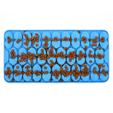 Maxbell Dog Lick Pad Wet Food Lick Pad Puppy Playing Interactive Toy Dog Licking Mat M Size Blue