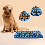 Maxbell Dog Lick Pad Wet Food Lick Pad Puppy Playing Interactive Toy Dog Licking Mat M Size Blue