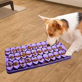 Maxbell Dog Lick Pad Wet Food Lick Pad Puppy Playing Interactive Toy Dog Licking Mat M Size Purple