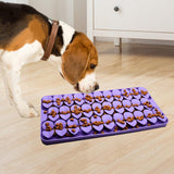 Maxbell Dog Lick Pad Wet Food Lick Pad Puppy Playing Interactive Toy Dog Licking Mat M Size Purple