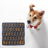 Maxbell Dog Lick Pad Wet Food Lick Pad Puppy Playing Interactive Toy Dog Licking Mat L Size Black