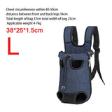 Maxbell Pet Dog Carrier Front Chest Backpack Legs Out Carrier for Travel Camping L