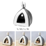 Maxbell Cat Bed House Crate Interactive Toy Sleeping Anti Slip Blanket Cat Cave Tent S 28X28X29CM