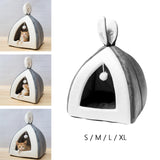 Maxbell Cat Bed House Crate Interactive Toy Sleeping Anti Slip Blanket Cat Cave Tent S 28X28X29CM