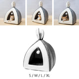 Maxbell Cat Bed House Crate Interactive Toy Sleeping Anti Slip Blanket Cat Cave Tent S 28X28X29CM