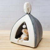 Maxbell Cat Bed House Crate Interactive Toy Sleeping Anti Slip Blanket Cat Cave Tent S 28X28X29CM