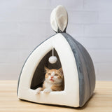 Maxbell Cat Bed House Crate Interactive Toy Sleeping Anti Slip Blanket Cat Cave Tent S 28X28X29CM