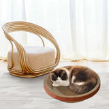 Maxbell Cats Scratcher Cardboard Lounge Beds Lounger Play Corrugated Scratch Pad Mat M 40cmx9cm