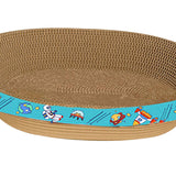 Maxbell Corrugated Scratch Pad Lounge Beds Kitten Sofa Cats Scratcher Cardboard 55cmx10cm