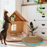 Maxbell Corrugated Scratch Pad Lounge Beds Kitten Sofa Cats Scratcher Cardboard 55cmx10cm