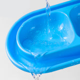 Maxbell Cat Food and Water Bowl Set AntiSlip for Indoor Cats Outside Pet Double Bowl Small Blue