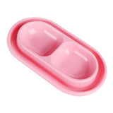 Maxbell Cat Food and Water Bowl Set AntiSlip for Indoor Cats Outside Pet Double Bowl Small Pink
