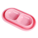 Maxbell Cat Food and Water Bowl Set AntiSlip for Indoor Cats Outside Pet Double Bowl Large Pink
