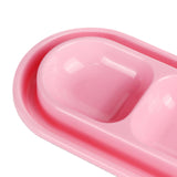 Maxbell Cat Food and Water Bowl Set AntiSlip for Indoor Cats Outside Pet Double Bowl Large Pink