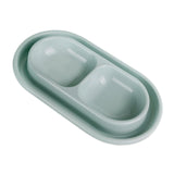 Maxbell Cat Food and Water Bowl Set AntiSlip for Indoor Cats Outside Pet Double Bowl Large Gray