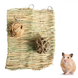 Maxbell Small Animal Chew Toy Rattan Ball Rabbit Toys for Chinchilla Parrot Hedgehog 3PCS Style A