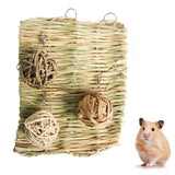 Maxbell Small Animal Chew Toy Rattan Ball Rabbit Toys for Chinchilla Parrot Hedgehog 4PCS Style D