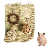 Maxbell Small Animal Chew Toy Rattan Ball Rabbit Toys for Chinchilla Parrot Hedgehog 4PCS Style E