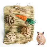 Maxbell Small Animal Chew Toy Rattan Ball Rabbit Toys for Chinchilla Parrot Hedgehog 6PCS Style G