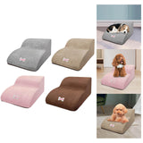 Maxbell Dog Stairs Ramps for Small Dogs and Cats Portable Non Slip Bottom Pet Ladder Gray