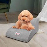 Maxbell Dog Stairs Ramps for Small Dogs and Cats Portable Non Slip Bottom Pet Ladder Gray
