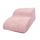 Maxbell Dog Stairs Ramps for Small Dogs and Cats Portable Non Slip Bottom Pet Ladder Pink