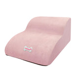 Maxbell Dog Stairs Ramps for Small Dogs and Cats Portable Non Slip Bottom Pet Ladder Pink