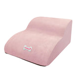 Maxbell Dog Stairs Ramps for Small Dogs and Cats Portable Non Slip Bottom Pet Ladder Pink