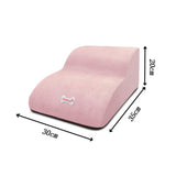 Maxbell Dog Stairs Ramps for Small Dogs and Cats Portable Non Slip Bottom Pet Ladder Pink