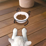 Maxbell Cat Food Bowl Feeder Waterer for Indoor Cats Removable Raised Pet Water Bowl Single Bowl
