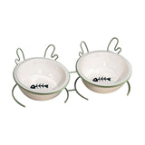 Maxbell Cat Food Bowl Feeder Waterer for Indoor Cats Removable Raised Pet Water Bowl Double Bowl