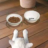 Maxbell Cat Food Bowl Feeder Waterer for Indoor Cats Removable Raised Pet Water Bowl Double Bowl