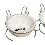 Maxbell Cat Food Bowl Feeder Waterer for Indoor Cats Removable Raised Pet Water Bowl Double Bowl