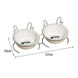 Maxbell Cat Food Bowl Feeder Waterer for Indoor Cats Removable Raised Pet Water Bowl Double Bowl