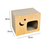 Maxbell Cat Scratcher House Durable Cat Scratching Board for Indoor Cats Kitten Play M