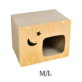Maxbell Cat Scratcher House Durable Cat Scratching Board for Indoor Cats Kitten Play M