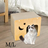 Maxbell Cat Scratcher House Durable Cat Scratching Board for Indoor Cats Kitten Play M