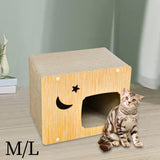 Maxbell Cat Scratcher House Durable Cat Scratching Board for Indoor Cats Kitten Play M