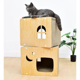 Maxbell Cat Scratcher House Durable Cat Scratching Board for Indoor Cats Kitten Play M