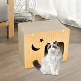 Maxbell Cat Scratcher House Durable Cat Scratching Board for Indoor Cats Kitten Play M