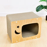 Maxbell Cat Scratcher House Durable Cat Scratching Board for Indoor Cats Kitten Play L