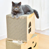 Maxbell Cat Scratcher House Durable Cat Scratching Board for Indoor Cats Kitten Play L