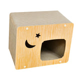 Maxbell Cat Scratcher House Durable Cat Scratching Board for Indoor Cats Kitten Play L