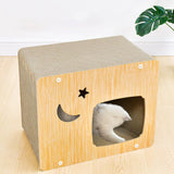 Maxbell Cat Scratcher House Durable Cat Scratching Board for Indoor Cats Kitten Play L