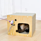 Maxbell Cat Scratcher House Durable Cat Scratching Board for Indoor Cats Kitten Play L