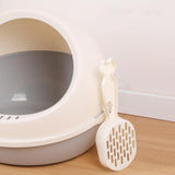 Maxbell Semi Enclosed Cat Litter Box Durable Cat Potty Toilet for Kitty Bunny Kitten